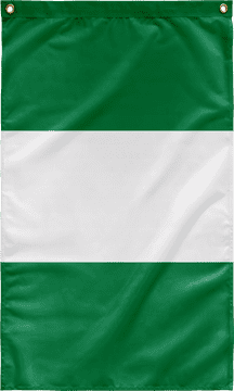 Vibrant Green and White Party Flag PNG