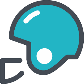 Vibrant Sport Helmet for Dynamic Athletes PNG