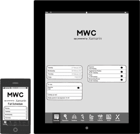 Tablet Schedule App Interface Design PNG