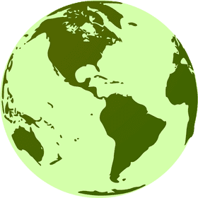 Lush Green Globe of Earth PNG
