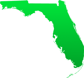 Florida Highlight on a USA Map PNG