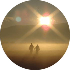 Embrace of Love at Sunrise PNG