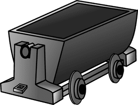 Coal Cart for Mining Operations PNG