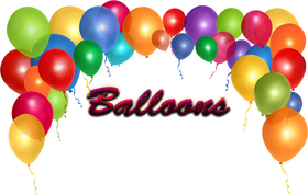 Colorful Celebration with Balloons Galore PNG