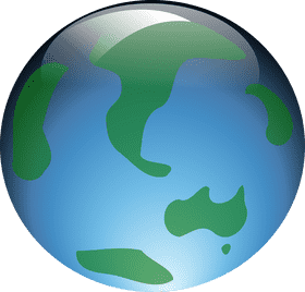 Shimmering Blue Globe of Earth's Wonders PNG