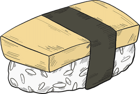 Sushi Delight Gourmet Rice and Fish Harmony PNG