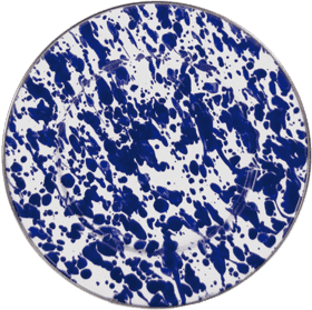 Elegant Nachos Plate with Blue Splatter Design PNG