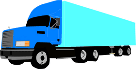 Blue Delivery Truck for Fast Shipping PNG