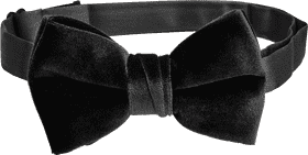 Elegant Black Bow Tie Accessory PNG