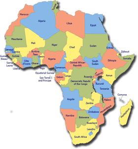 African Countries Illustrated Map Guide PNG