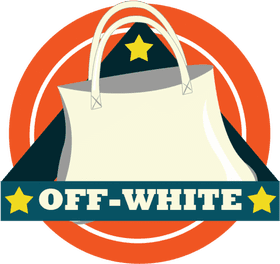 Stylish Off-White Tote Bag Design PNG