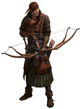 Archery Target A Skilled Archer Ready to Aim PNG