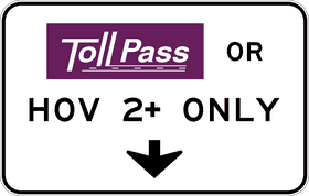 Toll Road Access for HOV Vehicles Only PNG