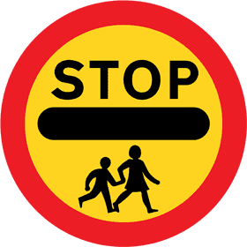 Child Safety Stop Sign PNG