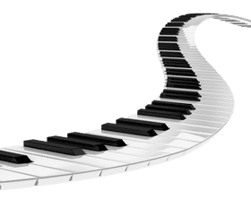 Melodic Journey of Piano Keys PNG