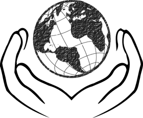 Embracing the Globe A Symbol of Care PNG