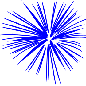 Radiant Blue Firework Sparkler Delight PNG