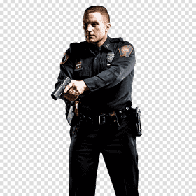 Police Officer Ready for Duty PNG