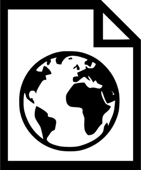Stylized World Map Drawing on Document PNG