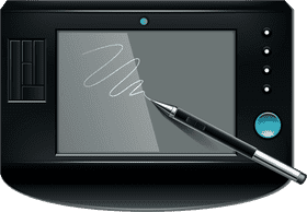 Creative Art Tablet with Stylus Functionality PNG