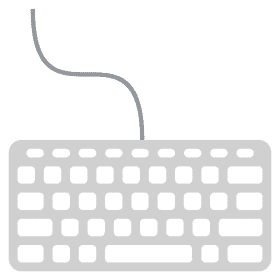 Stylish Minimalist Wired Keyboard Design PNG