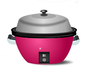 Stylish Pink Rice Cooker for Effortless Meals PNG