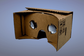 Creative Cardboard Box VR Headset Design PNG