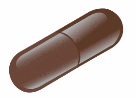 Brown Wellness Pill for Vitality and Health PNG