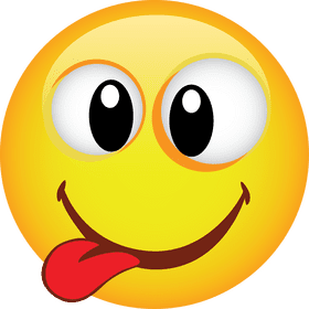 Joyful Smiley with a Playful Tongue PNG