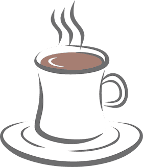 Steaming Hot Coffee Cup Delight PNG