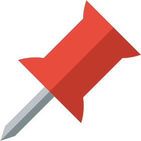 Bright Red Push Pin for Notice Boards PNG