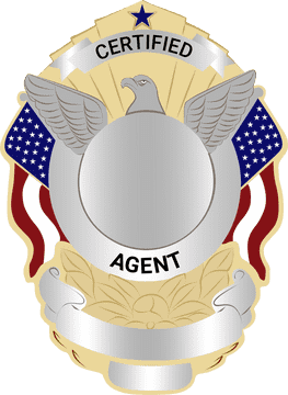 Certified Agent Name Badge Design PNG