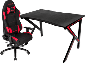 Sleek Modern Office Desk with Ergonomic Chair PNG