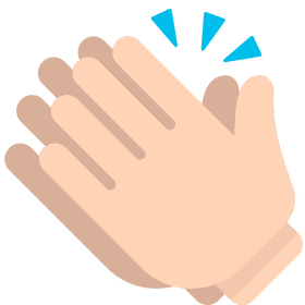Applauding Hands in Simple Harmony PNG