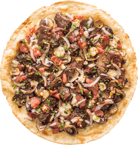 Delicious Culinary Presentation A Gourmet Pizza Delight PNG