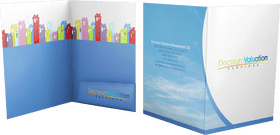 Colorful House Design Folder for Document Presentation PNG