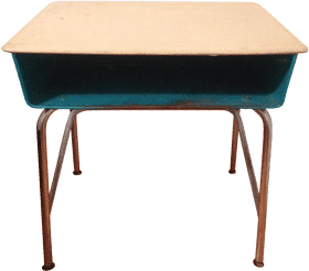 Simple Industrial Office Desk Design PNG