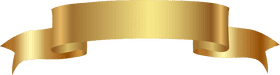 Elegant Golden Ribbon Banner PNG