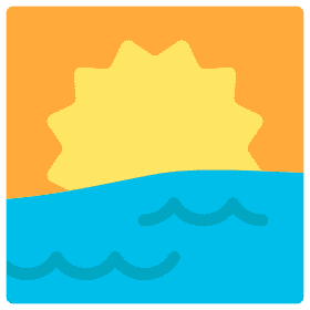 Serene Sunrise Over Calm Waters PNG