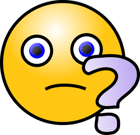 Confused Emoticon with Questioning Expression PNG