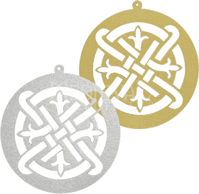 Elegant Walking Cane Decorative Medallions PNG