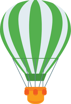 Colorful Hot Air Balloon Adventure PNG