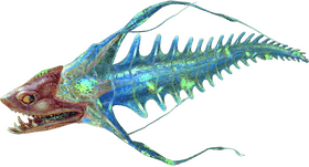 Ethereal River Serpent of the Depths PNG