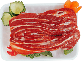 Succulent Meat Delight on a Fresh Platter PNG