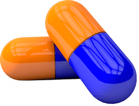 Colorful Capsule Pill Duo PNG