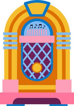 Colorful Jukebox Melodies of Nostalgia PNG