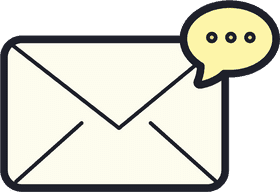 Envelope Mail with a Conversation Bubble PNG