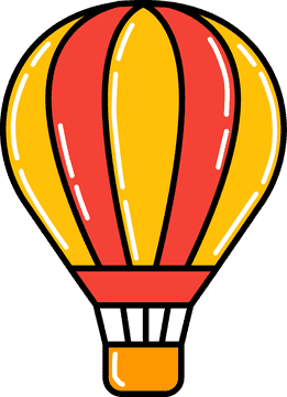 Vibrant Hot Air Balloon Adventure PNG