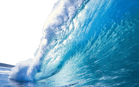 Majestic Ocean Wave Dance in Sunlight PNG