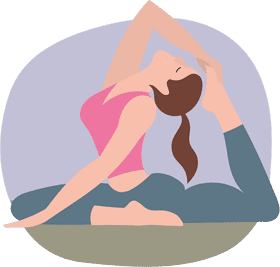 Graceful Yoga Pose for Flexibility and Balance PNG